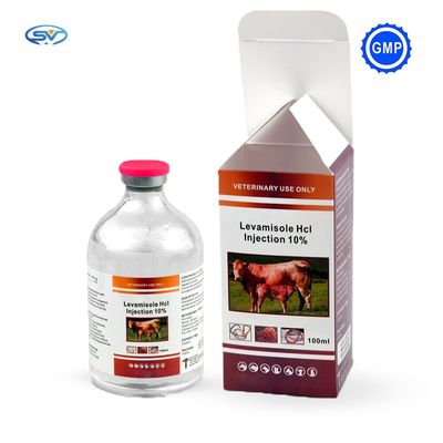 De veterinaire Injecteerbare Hcl van Drugslevamisole Injectie 10% voor Vee kalft de Geitenpaarden van Kameelschapen