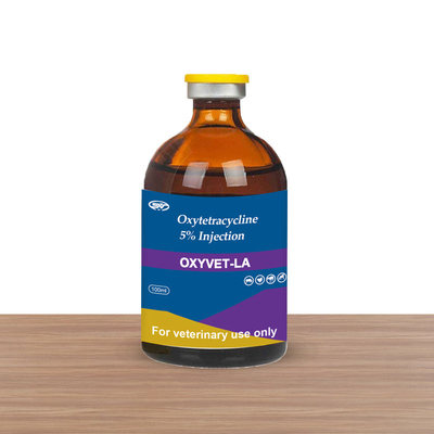 Veterinaire injecteerbare geneesmiddelen Oxytetracycline 5% injectieparasietgeneesmiddelen voor rundveevarkens