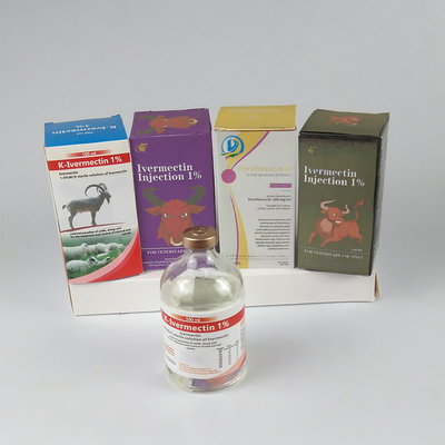 De veterinaire Injecteerbare Injectie van Drugsivermectin 1% voor Vee en Varkens Parasitische Ziekten 50ml 100ml