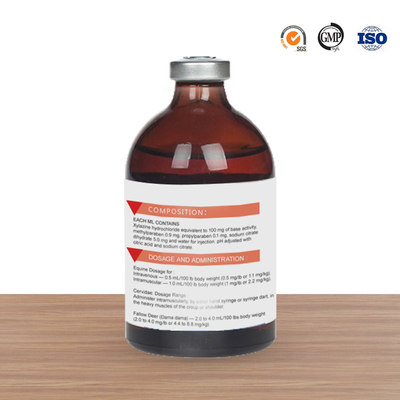 100 mg / ml veterinaire injecteerbare geneesmiddelen Xylazine zoutzuurinjectie voor paarden