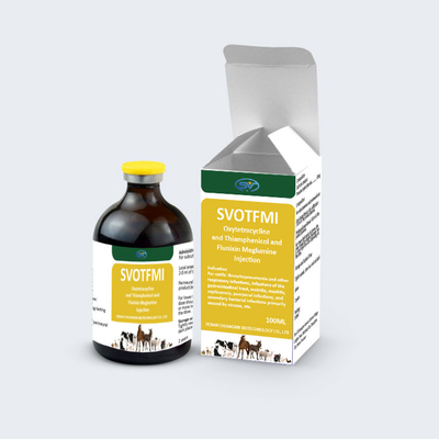 Injecteerbare geneesmiddelen voor diergeneeskundig gebruik samengesteld Oxytetracycline en Thiamphenicol en Flunixin Meglumine Injectie