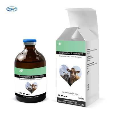 De veterinaire Injecteerbare Immuniteit van de de Vitamineb12 Diervoeding van Butaphosphan 10% van de Drugssamenstelling